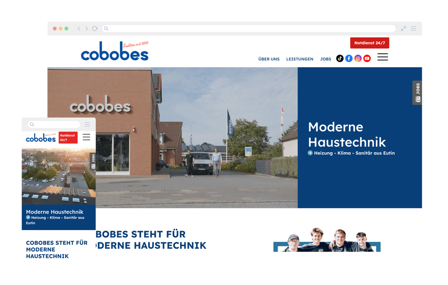 Relaunch der Webseite, Webdesign und techn. Umsetzung - www.cobobes.de
